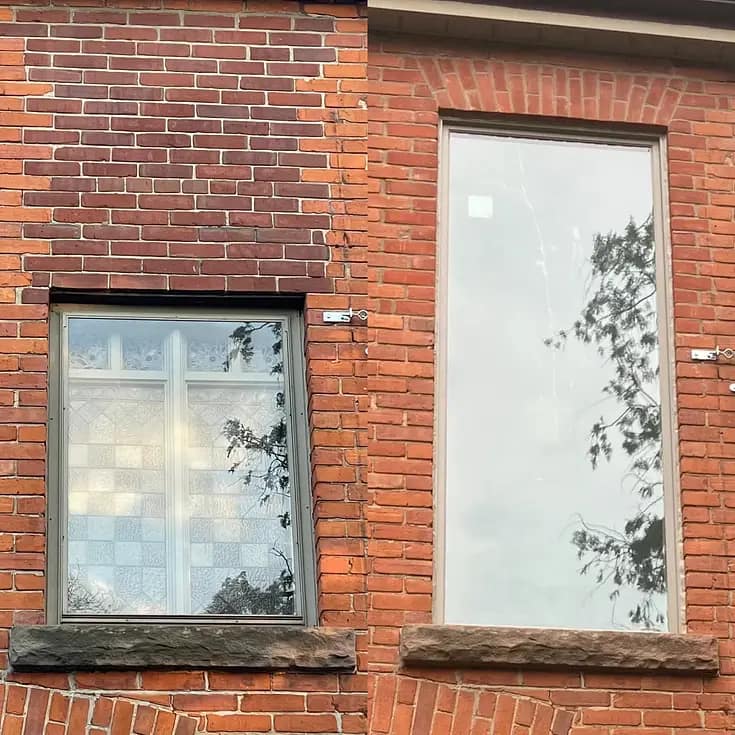 Masonry and brick work done around a window