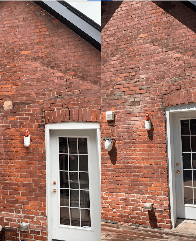 Before and After Photo For Masonry Restoration